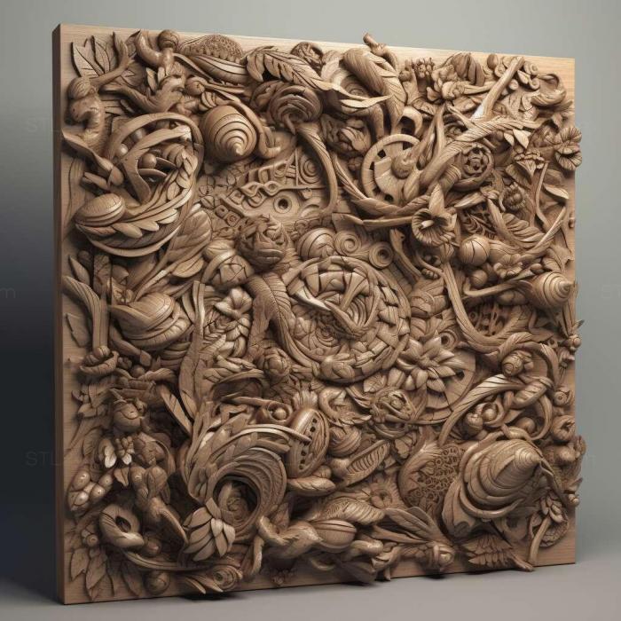 Patterns and decorations (Hoard 2, PATTERN_2454) 3D models for cnc